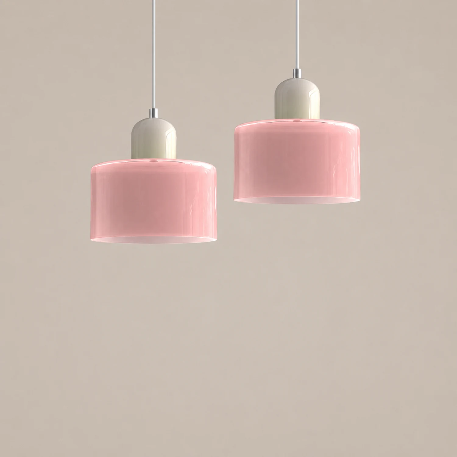 Morandi Modern White Glass Kitchen Island Pendant Light - Lumpaz