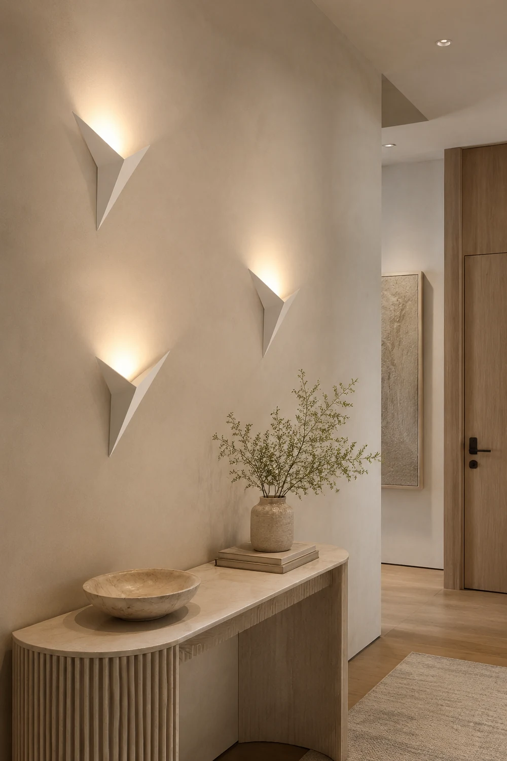 Orr Metal Modern LED Wall lamps for Bedroom, Triangle - Lumpaz