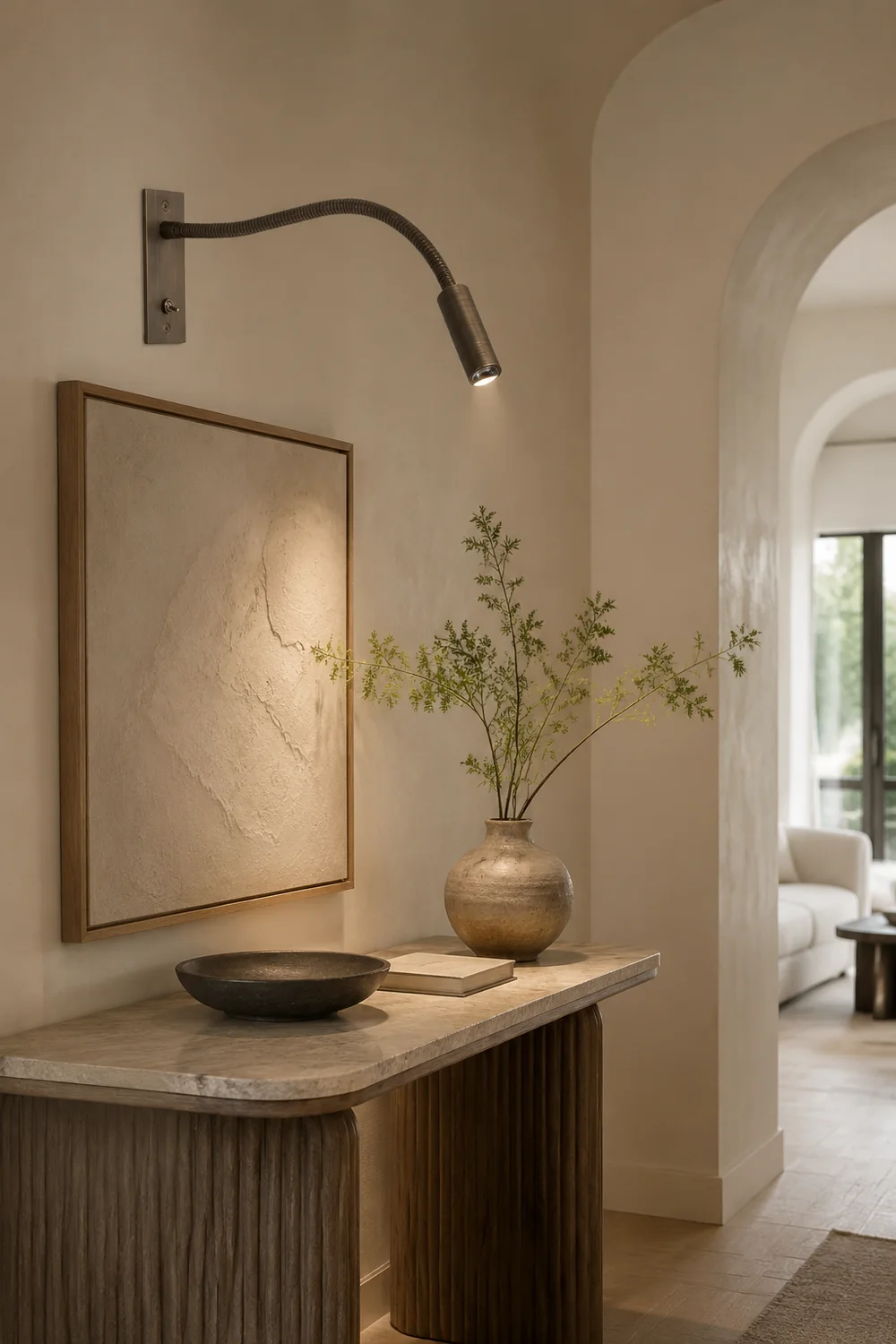 Orr Minimalist Reading Adjustable Spotlight Wall Lamp, Bronze/Nickel/Chrome - Lumpaz