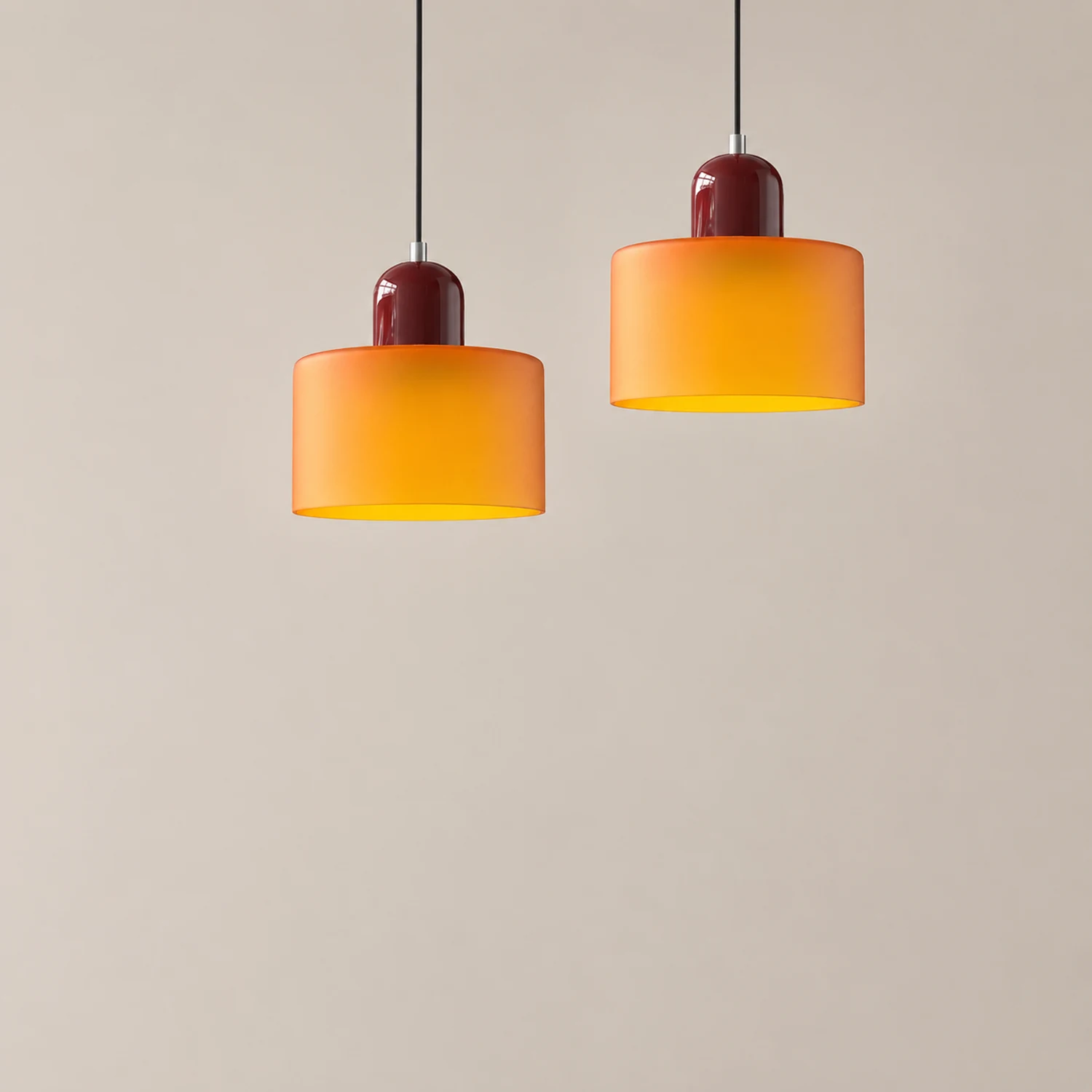 Morandi Modern White Glass Kitchen Island Pendant Light - Lumpaz