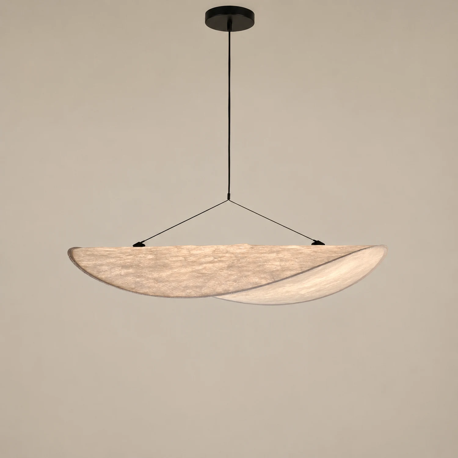 Renée Vintage Art Deco Pendant Light Metal Silk White Living Room/Hall/Art Gallery - Lumpaz