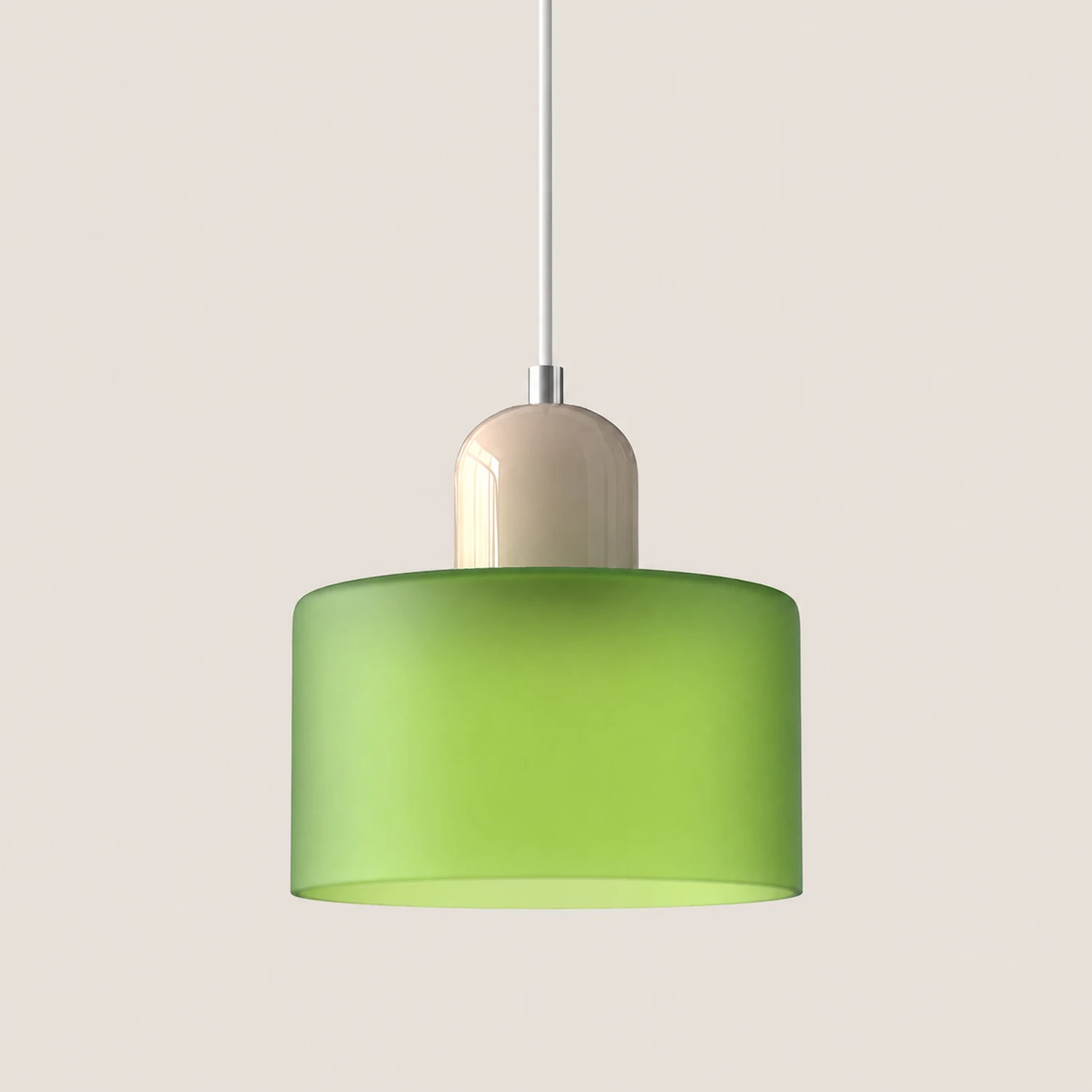 Morandi Modern White Glass Kitchen Island Pendant Light - Lumpaz