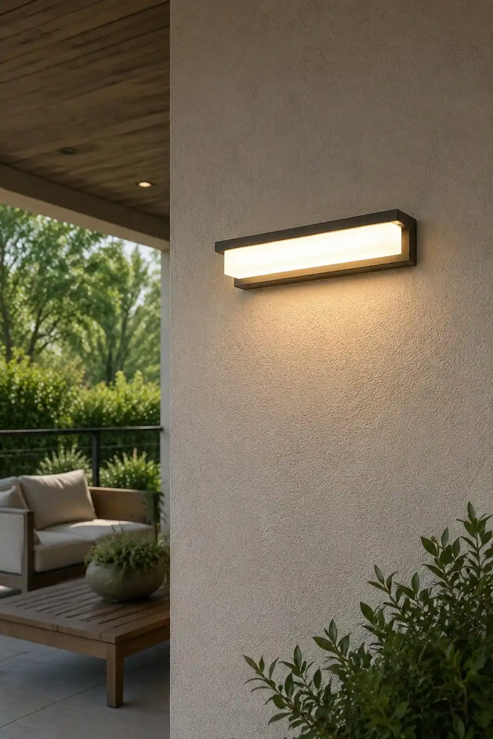 Orr Modern Rectangular Metal/Acrylic Outdoor Solar Wall Lamp, Black - Lumpaz