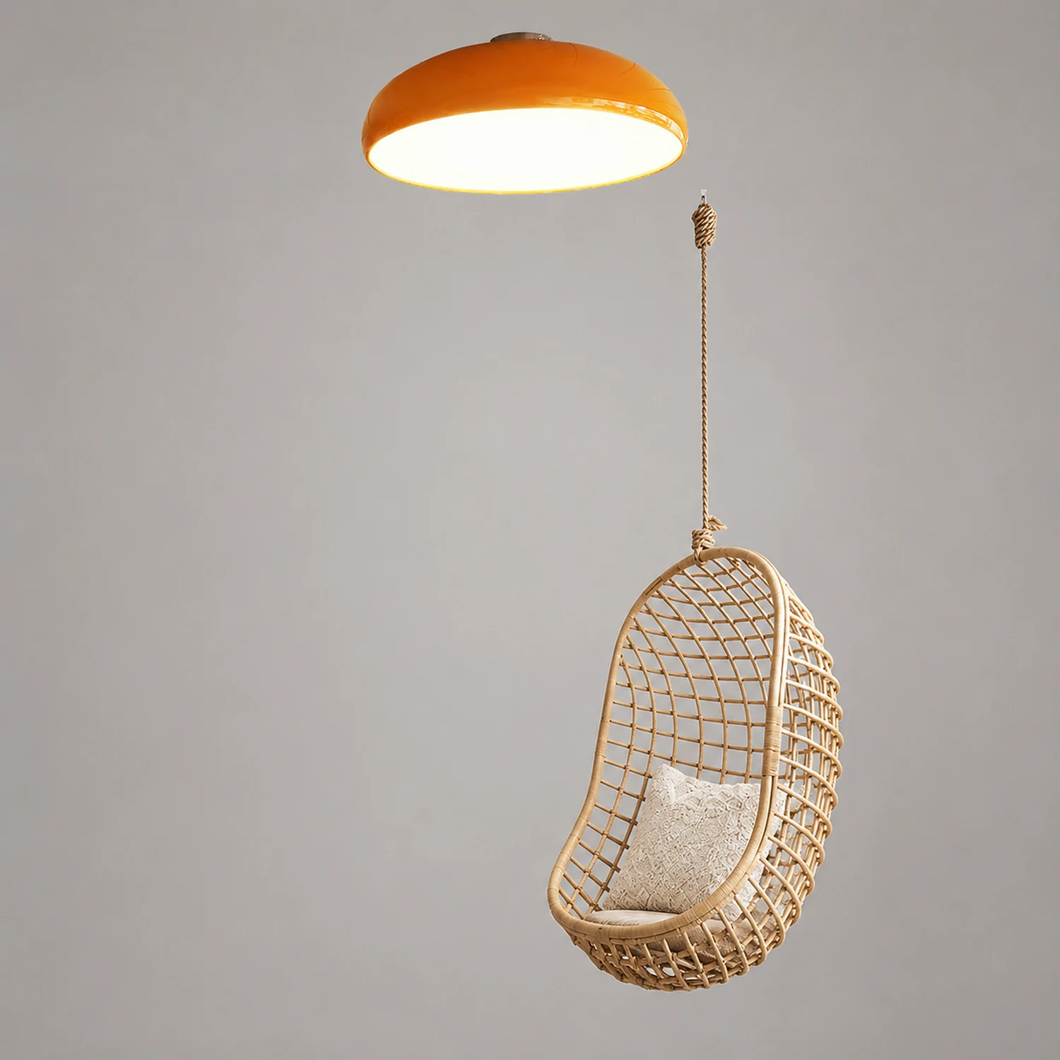 Morandi Vintage LED Ceiling Light White/Black/Red/Orange Metal Bedroom/Living Room - Lumpaz