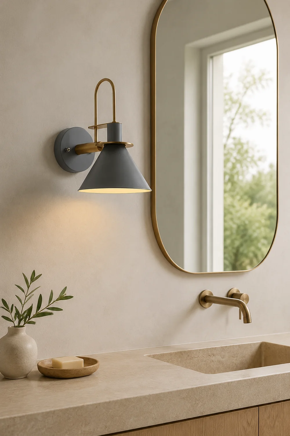 Morandi Vintage Horn Shape Metal Wall Lamp, Living room/Bedroom/Bathroom - Lumpaz