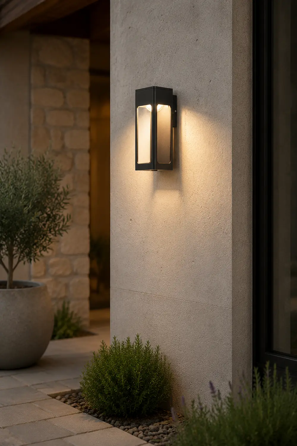 Orr Modern Waterproof Minimalist Geometric Outdoor Wall Light - Lumpaz