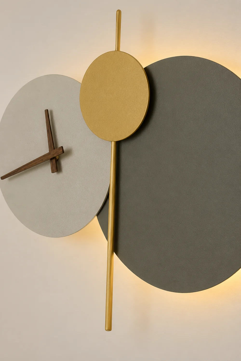 Nielsen Modern Clock Metal Painted Wall Light LED Light Bedroom - Lumpaz