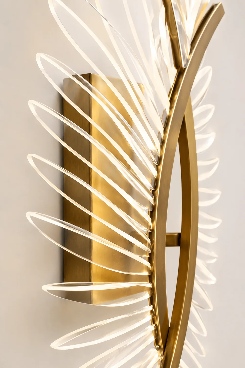 Kristy Modern Crystal Wall Lamp Gold Wings Design Sconce for Bedroom - Lumpaz