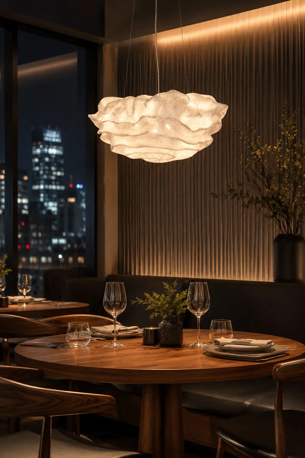 Renée Modern Art Deco White Pendant Lights, Metal Shade - Lumpaz