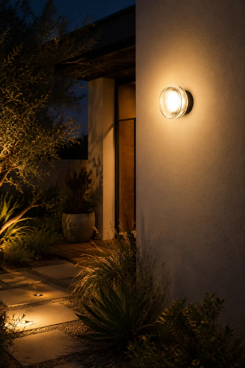 Valentina Modern Mini Bubble Metal/Glass Outdoor Wall Lamp, Transparent - Lumpaz