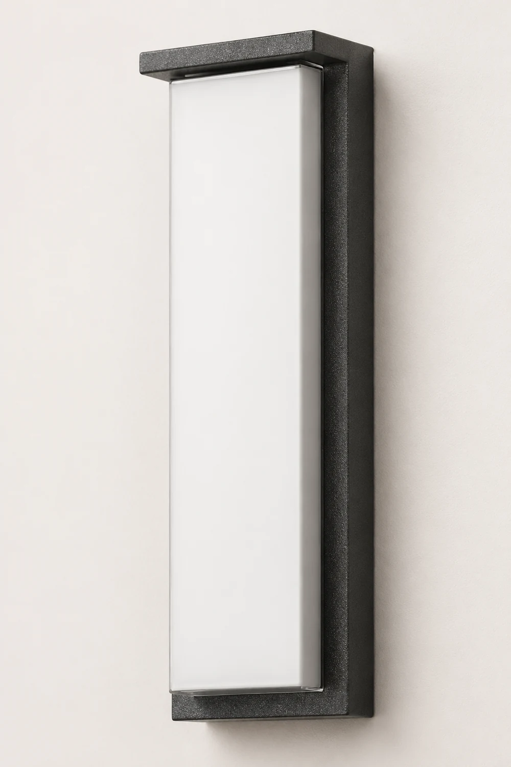 Orr Modern Minimalist Rectangular Metal Outdoor Wall Lamp, Black - Lumpaz