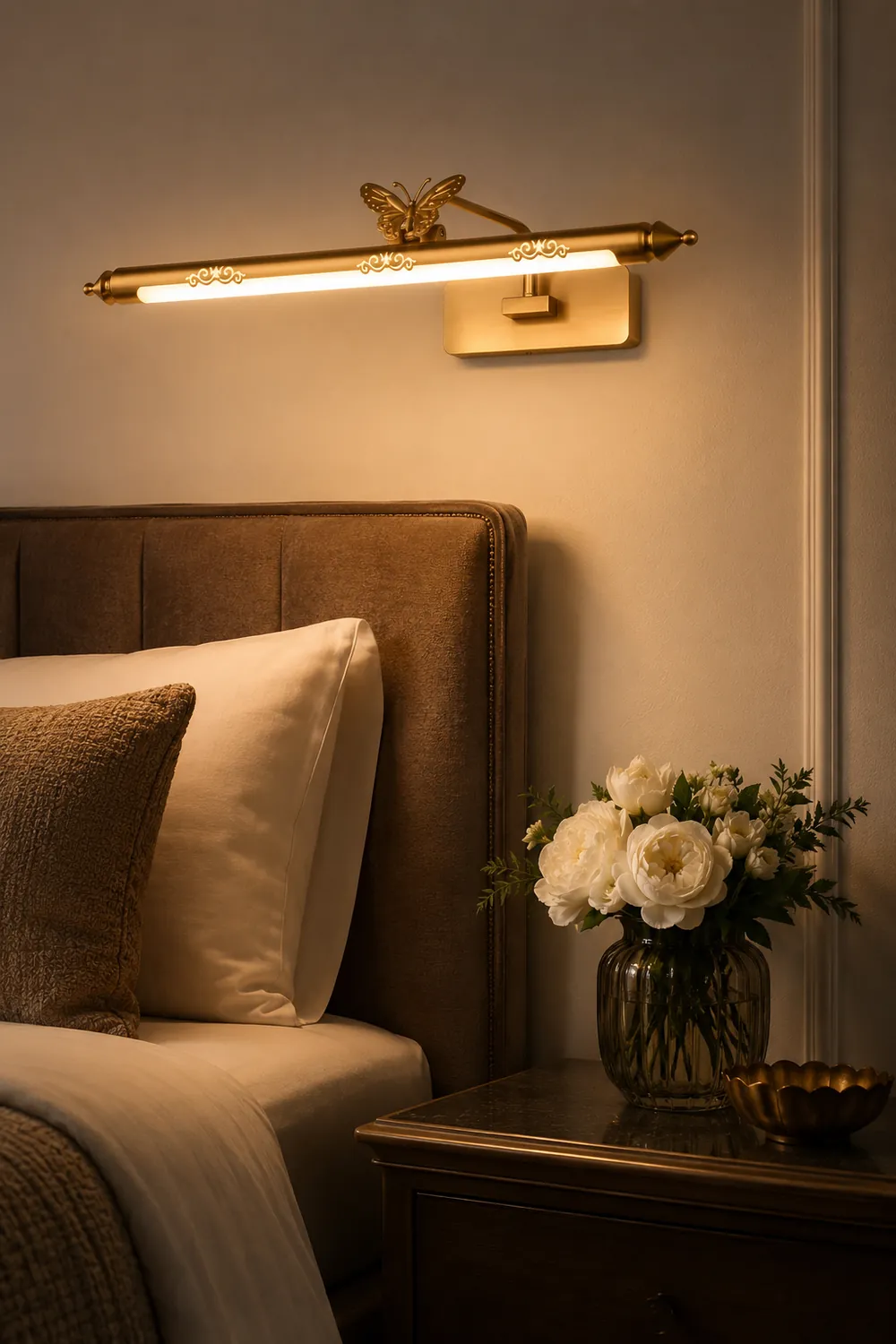 Kady Retro Butterfly Metal/Acrylic Wall Lamp, Champagne Gold - Lumpaz