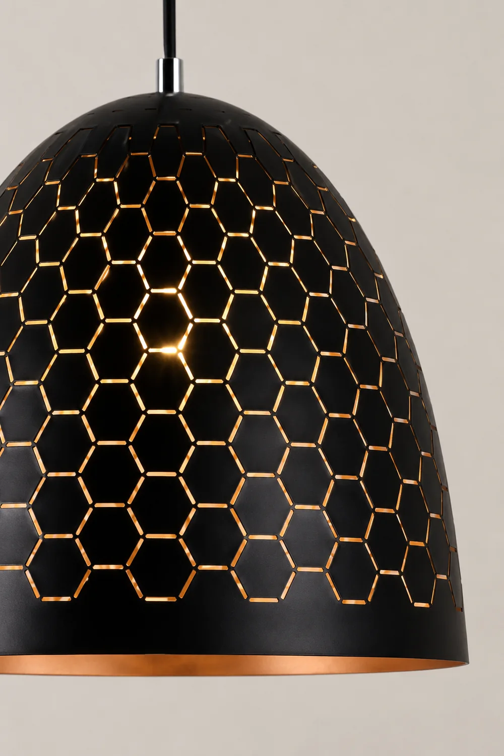 Nazifa Modern Dome Metal Black Pendant Light - Lumpaz