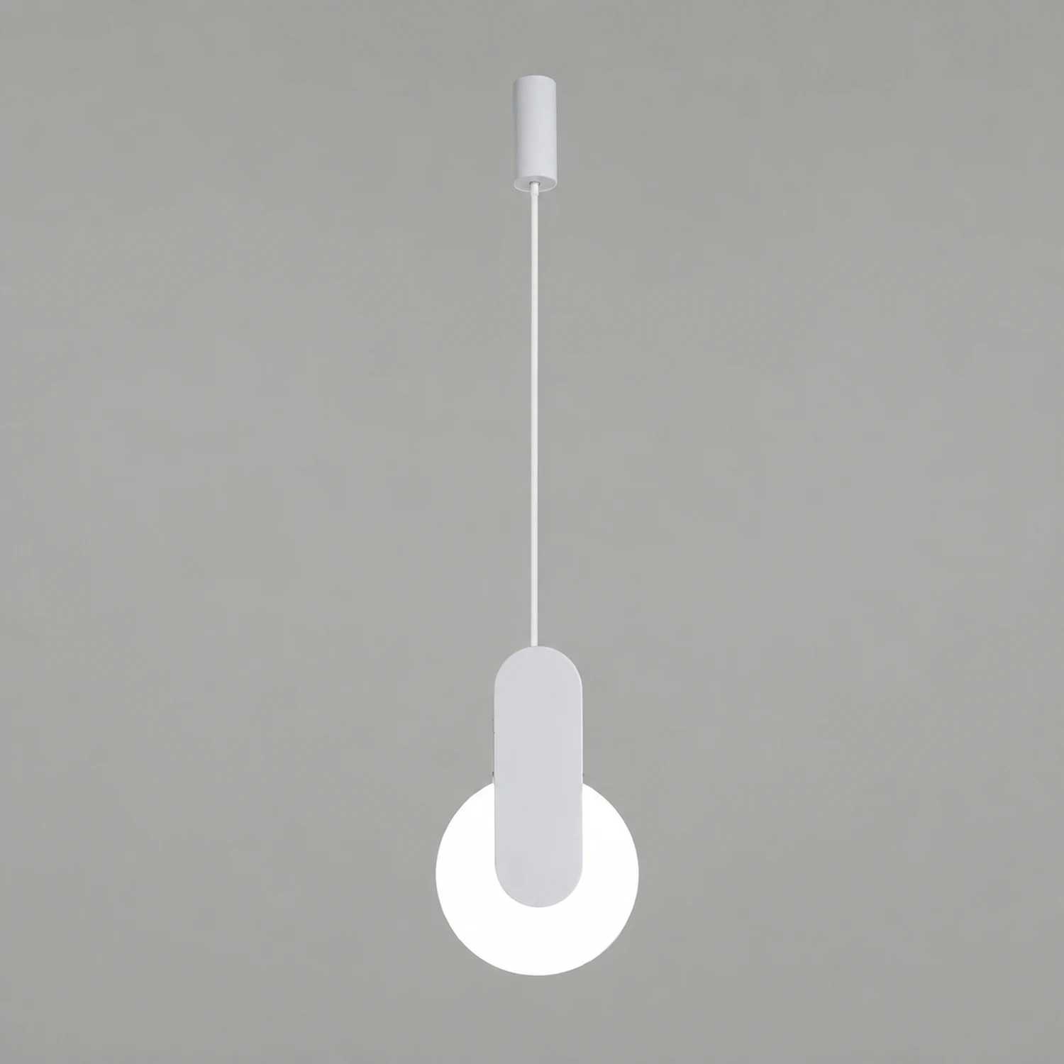 Nyla Modern Minimalist LED Hanging Pendant Lights Black White Bedroom - Lumpaz