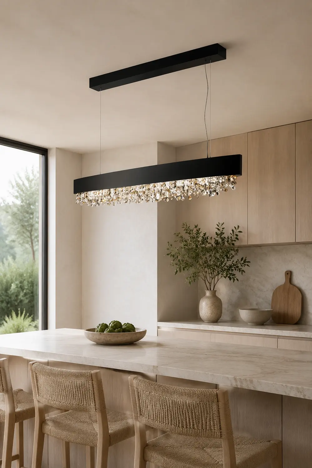 Marilyn Modern Crystal Pendant Light Black/White/Brown/Gold - Lumpaz