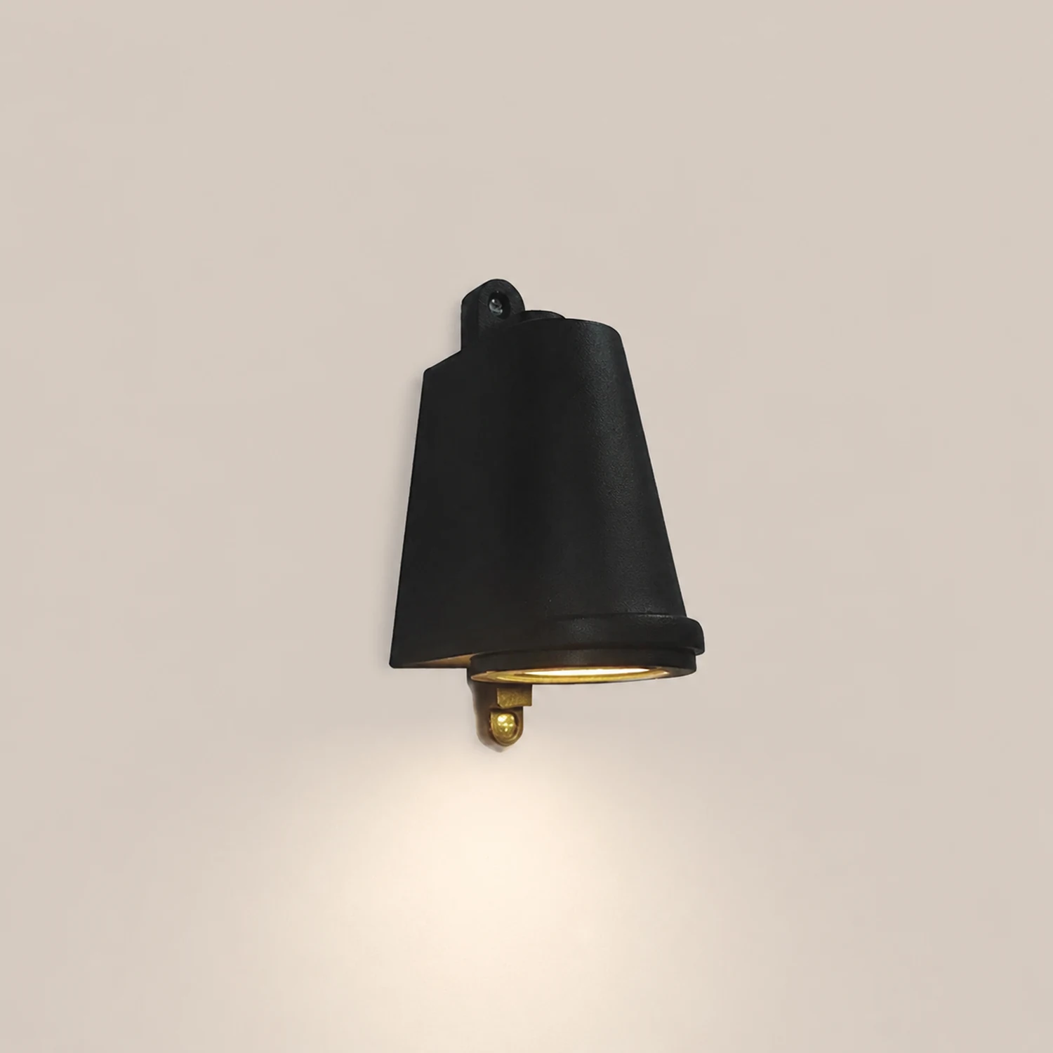 Orr Industrial Metal Bell Shaped Outdoor Wall Lamp, Black/Gray/Coppery/Aluminum - Lumpaz