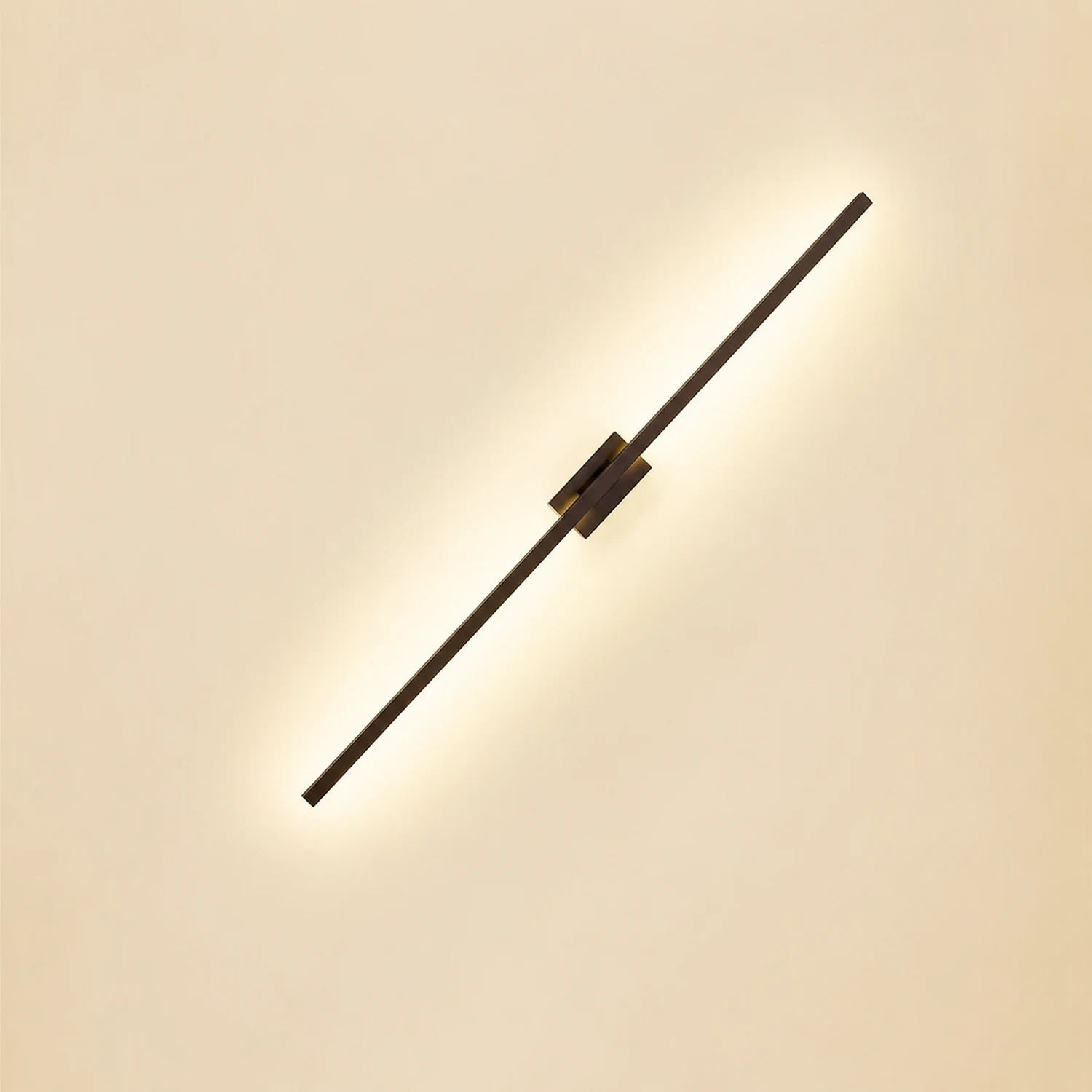 Leigh Minimalist Bar Black Metal Wall Lamp - Lumpaz