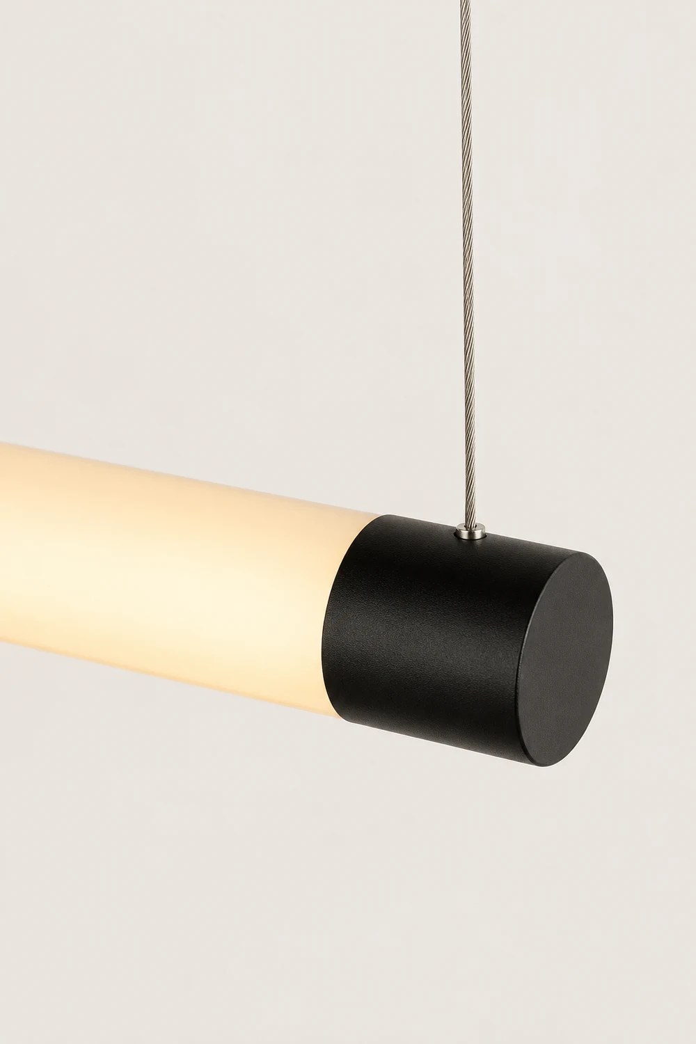 Edge Minimalist Linear Office Pendant Light Black/Silver - Lumpaz