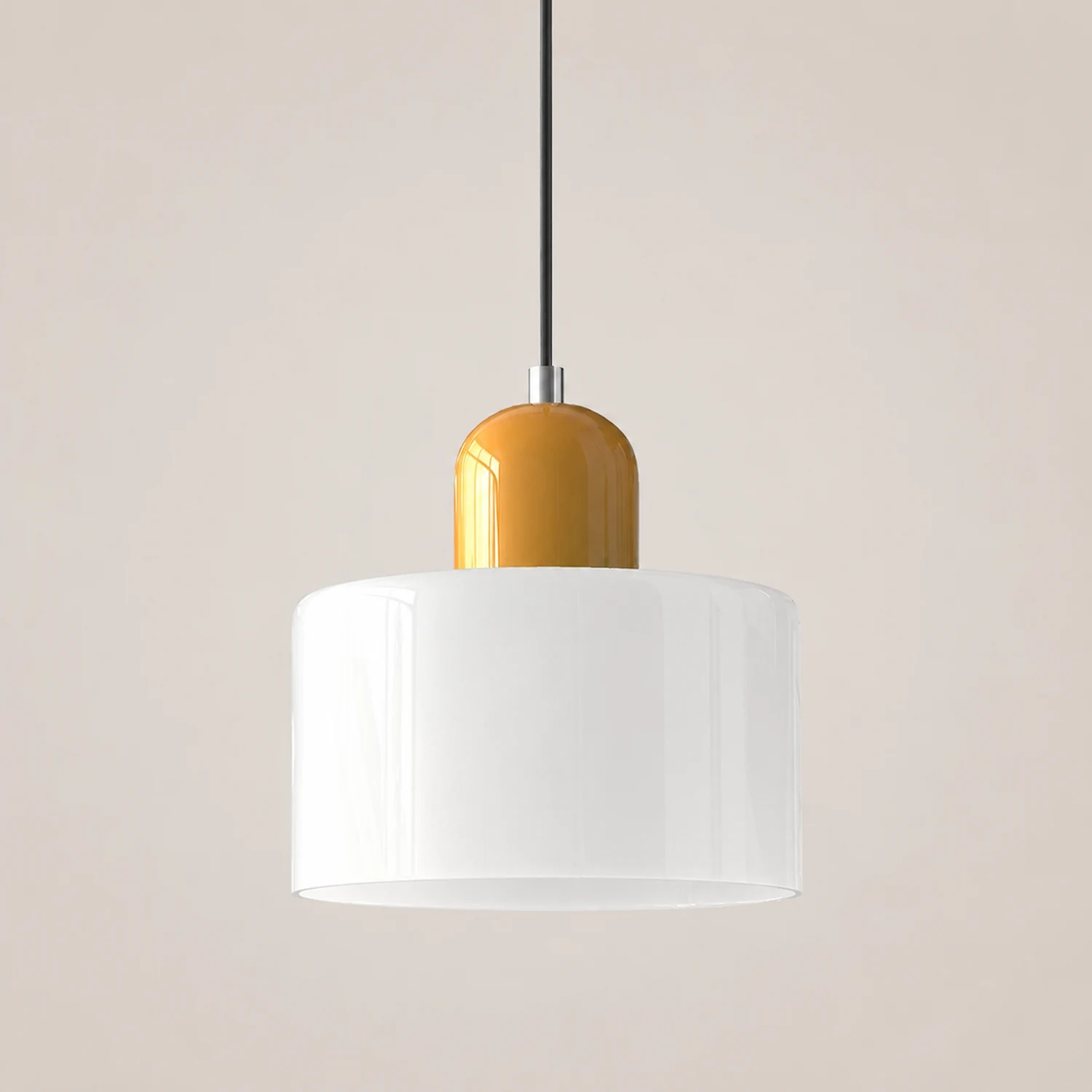 Morandi Modern White Glass Kitchen Island Pendant Light - Lumpaz