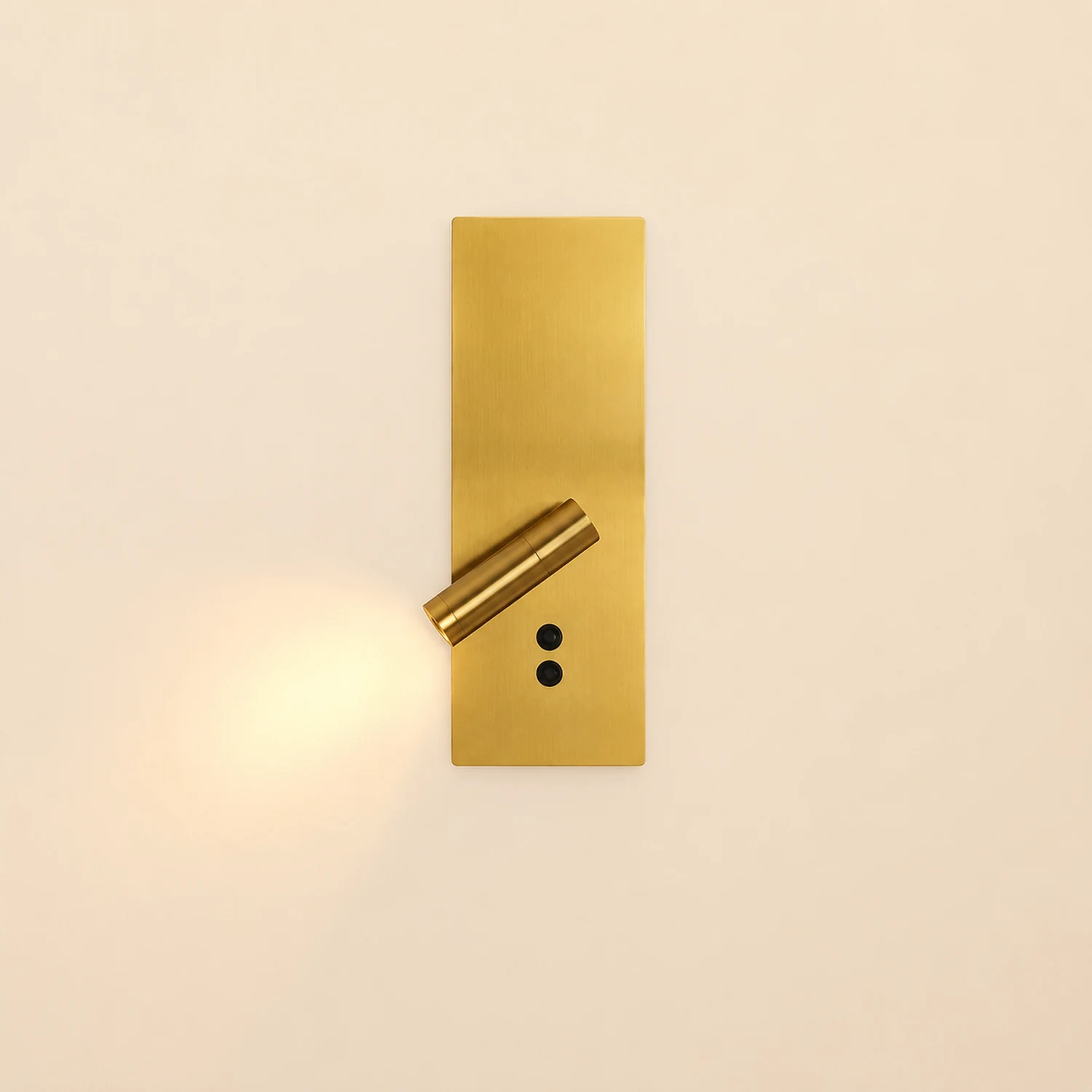 Orr Modern Flashlight Metal/Acrylic Wall Lamp Spotlight, Gold/Black/White - Lumpaz