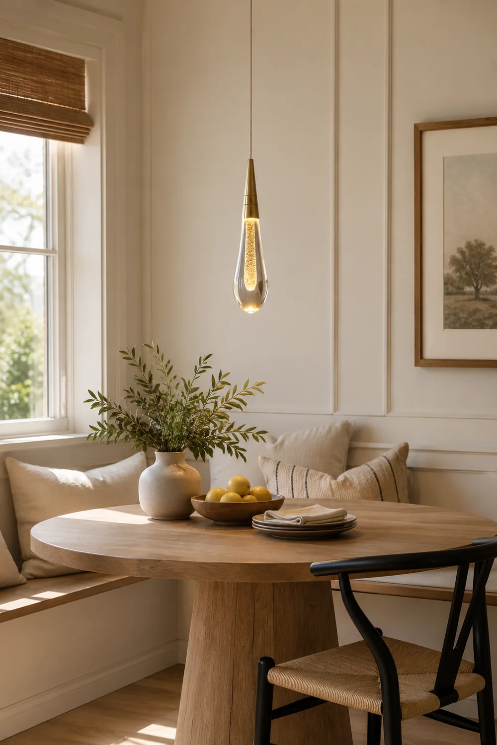 Kristy Modern Designer Teardrop Crystal Pendant Light, Gold - Lumpaz
