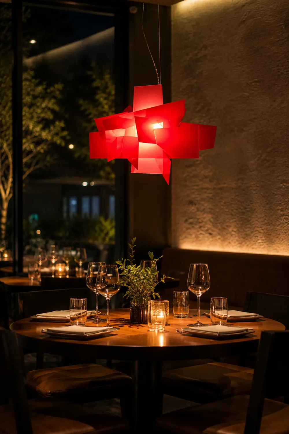 Renée Artistry Spliced Simole Pendant Light, White/Red - Lumpaz