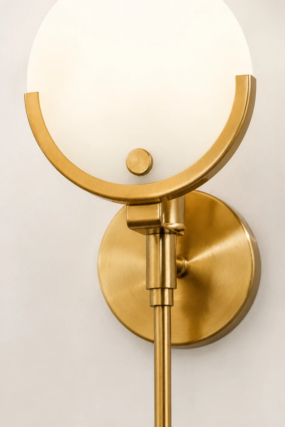 Valentina Modern Ball Metal/Dolomite LED Wall Lamp, Gold - Lumpaz