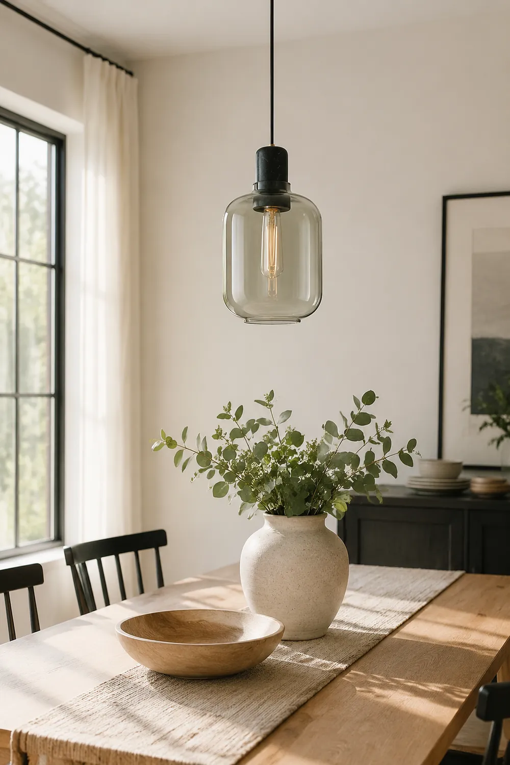 Hailie Designer Cylinder Pendant Light, Marble & Glass, 4.3"/6.7" - Lumpaz