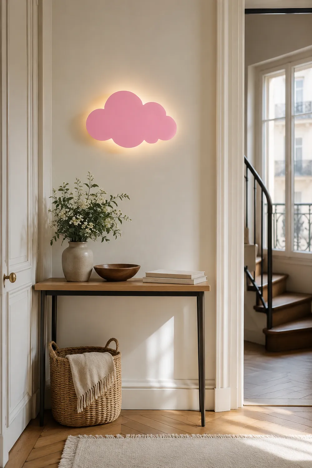 Morandi Modern Minimalist Cloud Shape Wall Lamp, White/Blue/Pink - Lumpaz