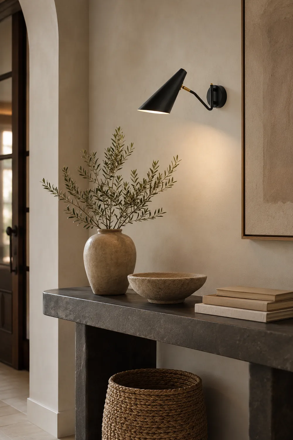 Brady Rotatable Wall Lamp, Black & White & Gold, Bedroom - Lumpaz
