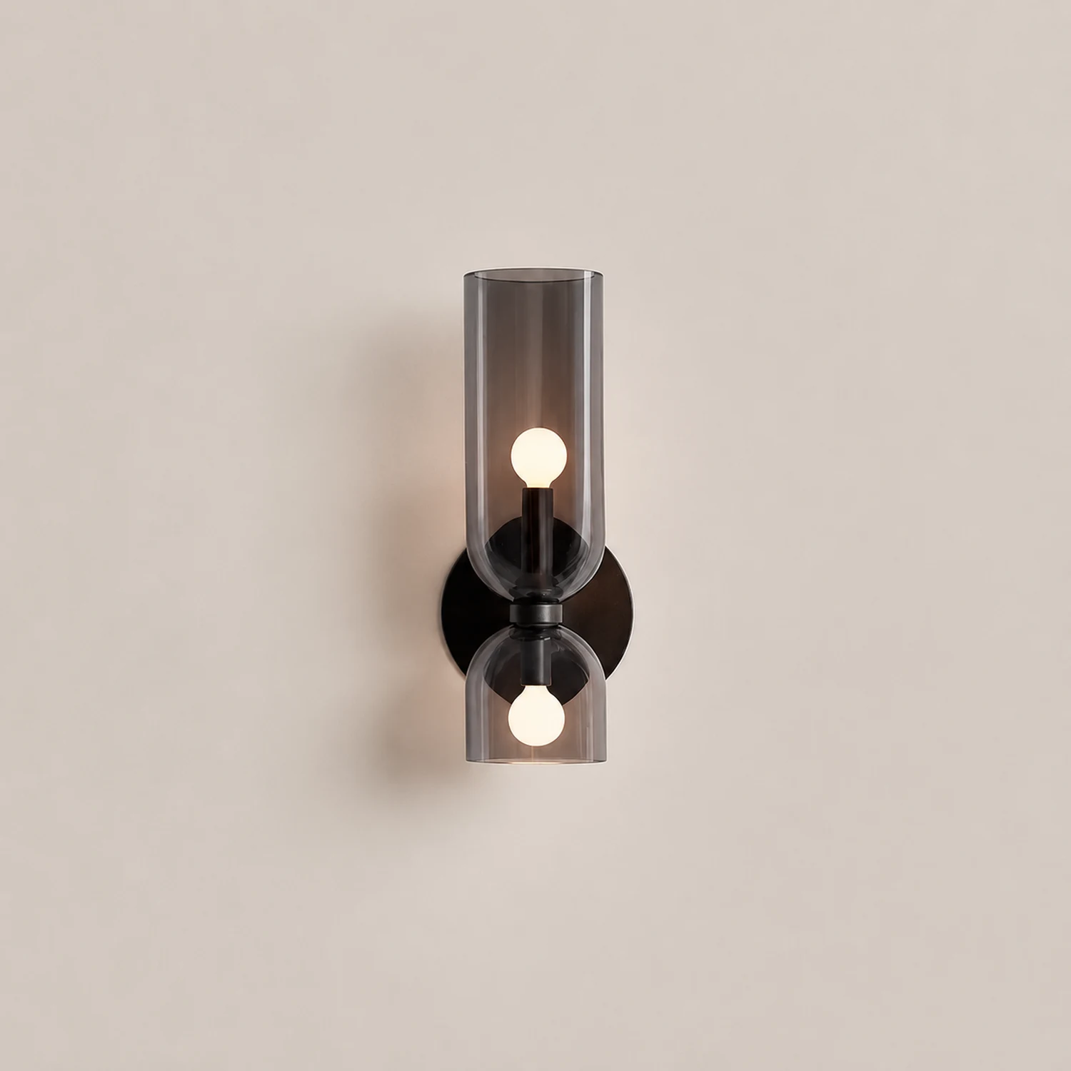 Hailie Modern Bedroom Glass Wall Lamp Sconce, Blue/Gray/White - Lumpaz