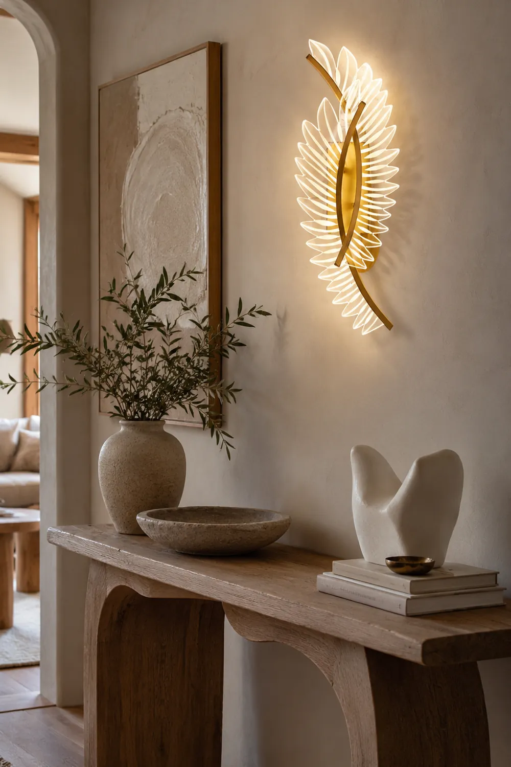 Kristy Modern Crystal Wall Lamp Gold Wings Design Sconce for Bedroom - Lumpaz