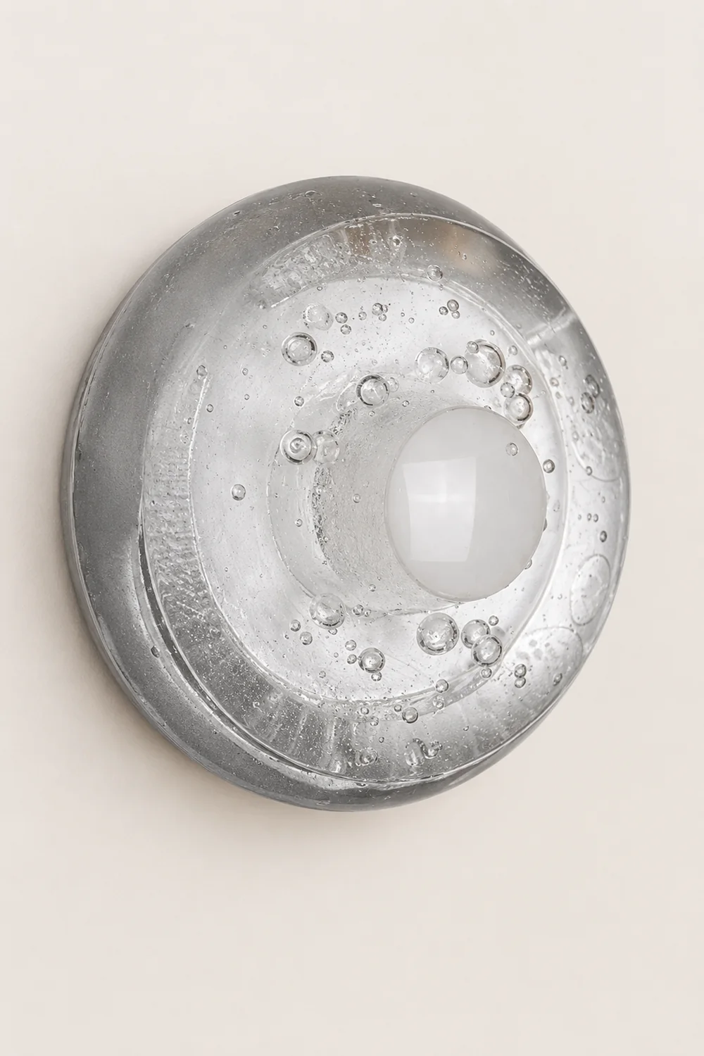 Valentina Waterproof Semi-circular Glass Outdoor Wall Lamp, Transparent - Lumpaz