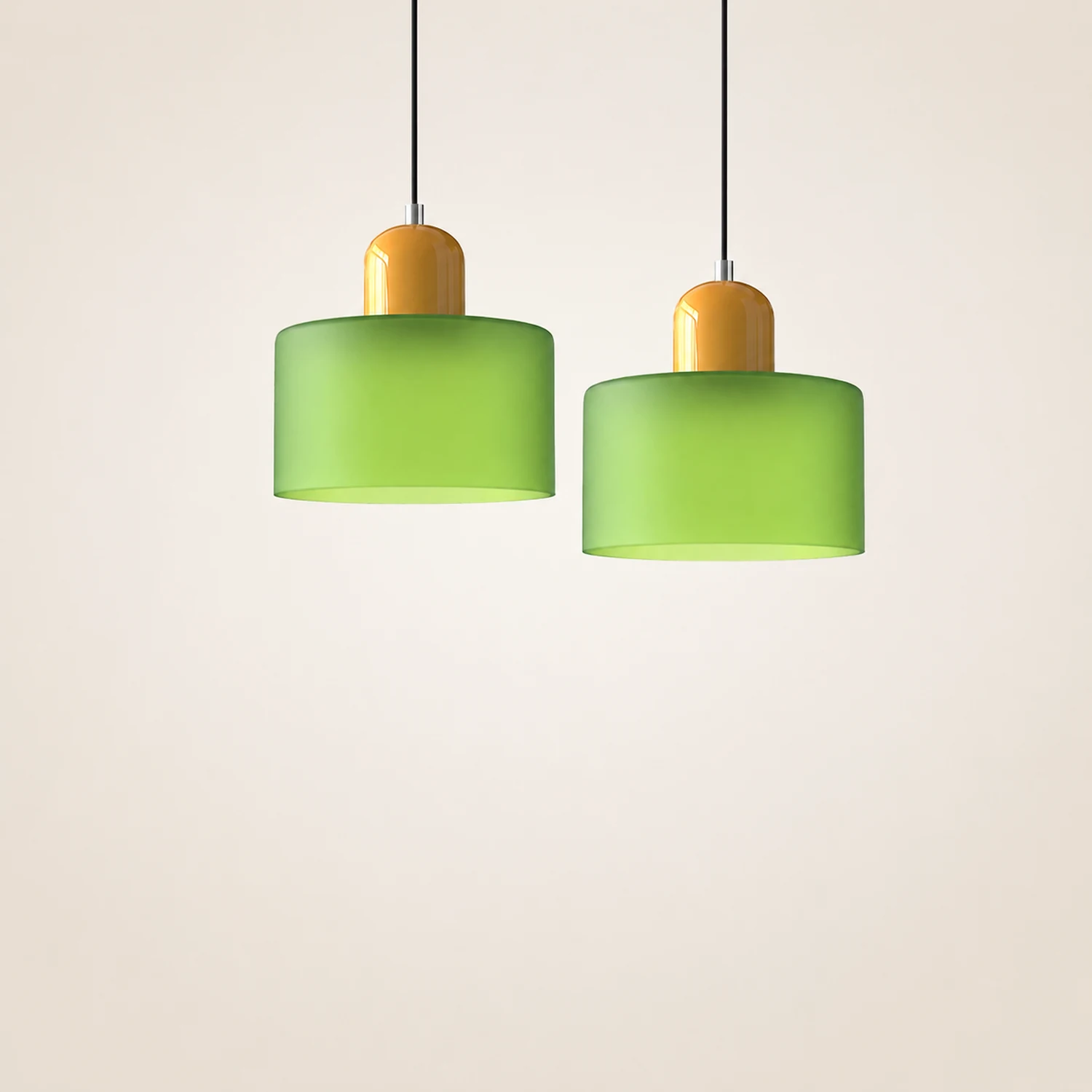 Morandi Modern White Glass Kitchen Island Pendant Light - Lumpaz
