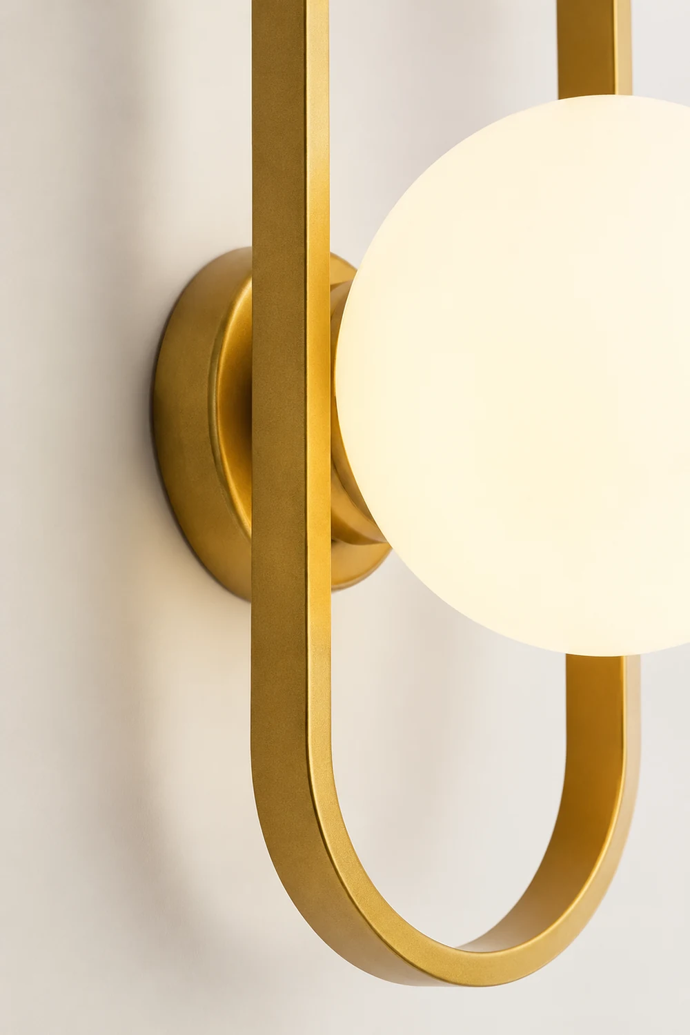 Valentina Modern Globe Bedside Wall Lamp Mount for Bedroom & Reading Room, Gold/Black - Lumpaz