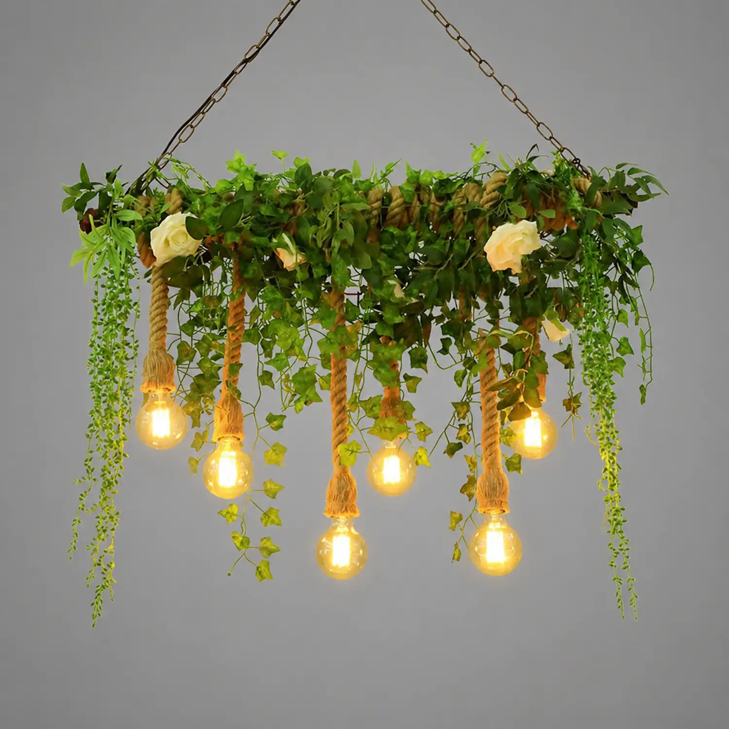 Nest Natural Decorative Metal/Glass Pendant Light, Green - Lumpaz
