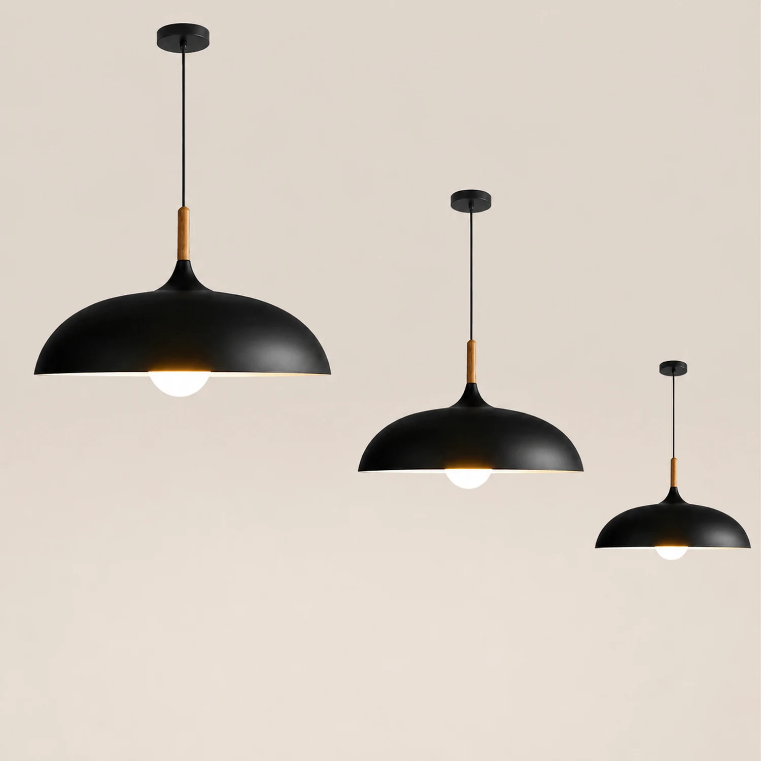 Leilani Modern Pendant Light Dome Macaron Metal Dining Room - Lumpaz