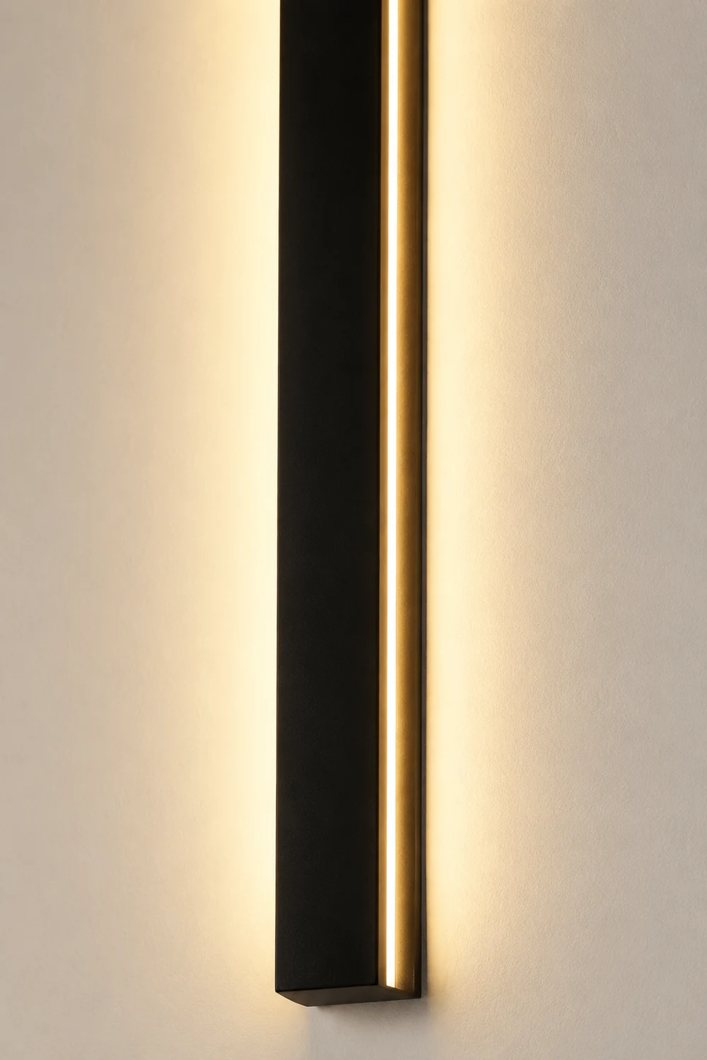 Edge Ripple Minimalist Linear Metal Outdoor Wall Lamp Black Balcony/Terrace - Lumpaz