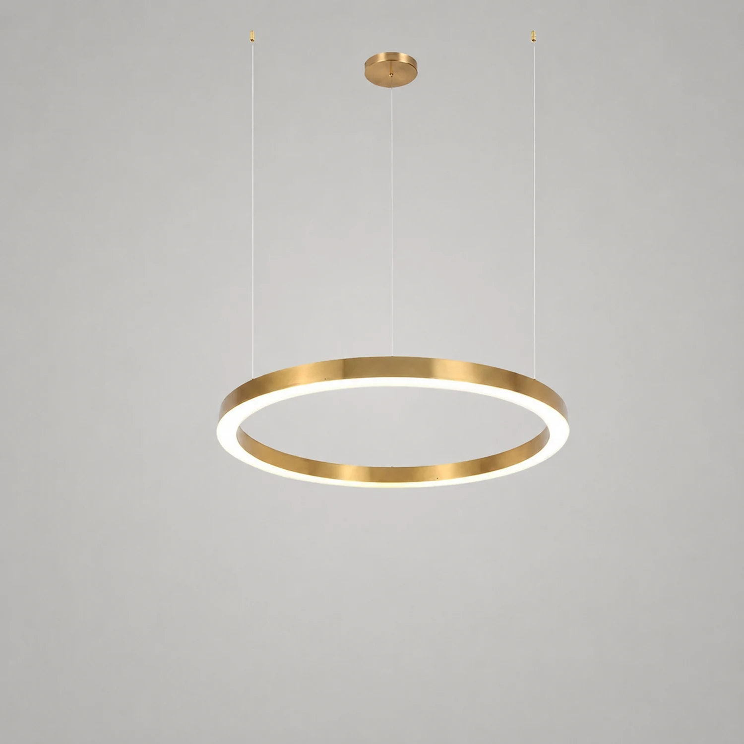 Arisha Modern Ring Metal Pendant Light, Gold - Lumpaz