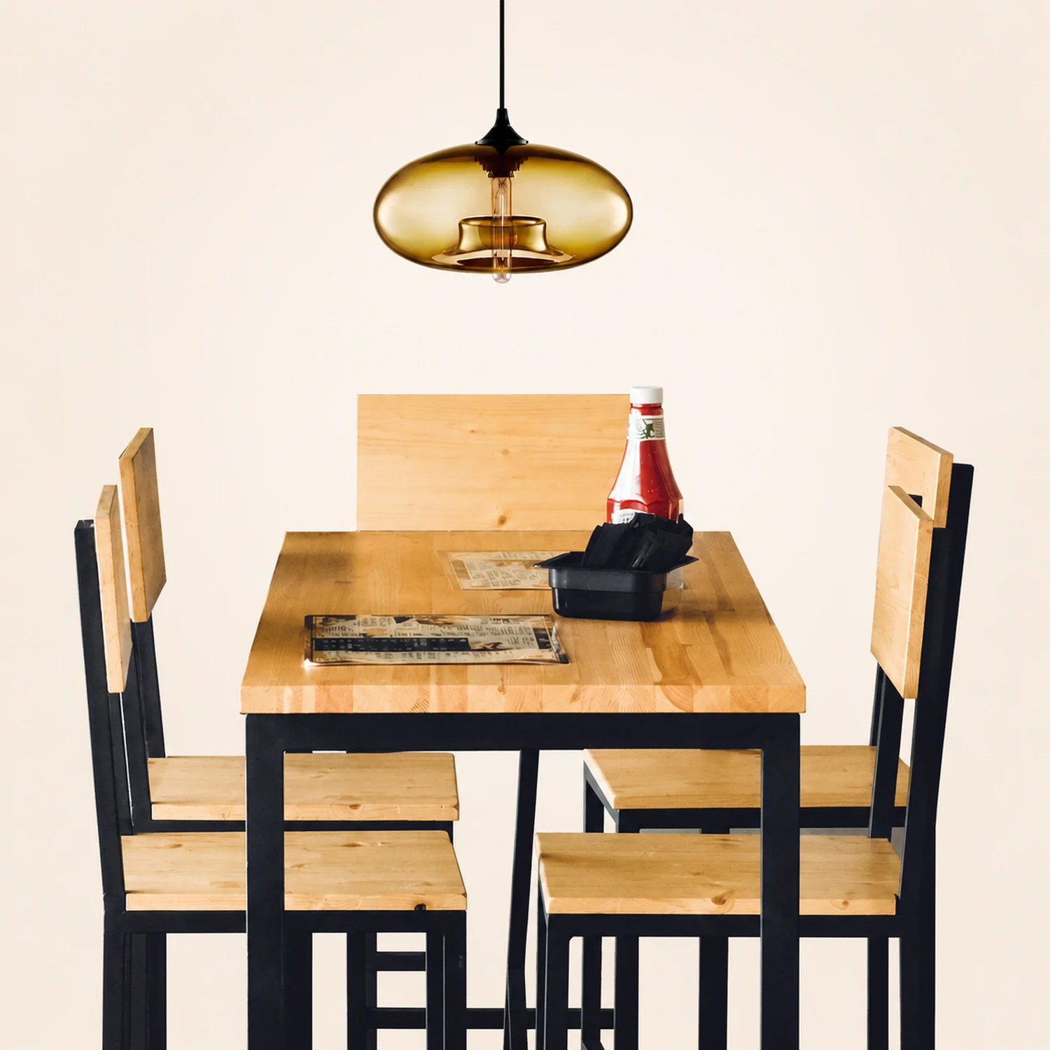 Hailie Modern Bread Shaped Glass Pendant Light 6 Color Living Room - Lumpaz