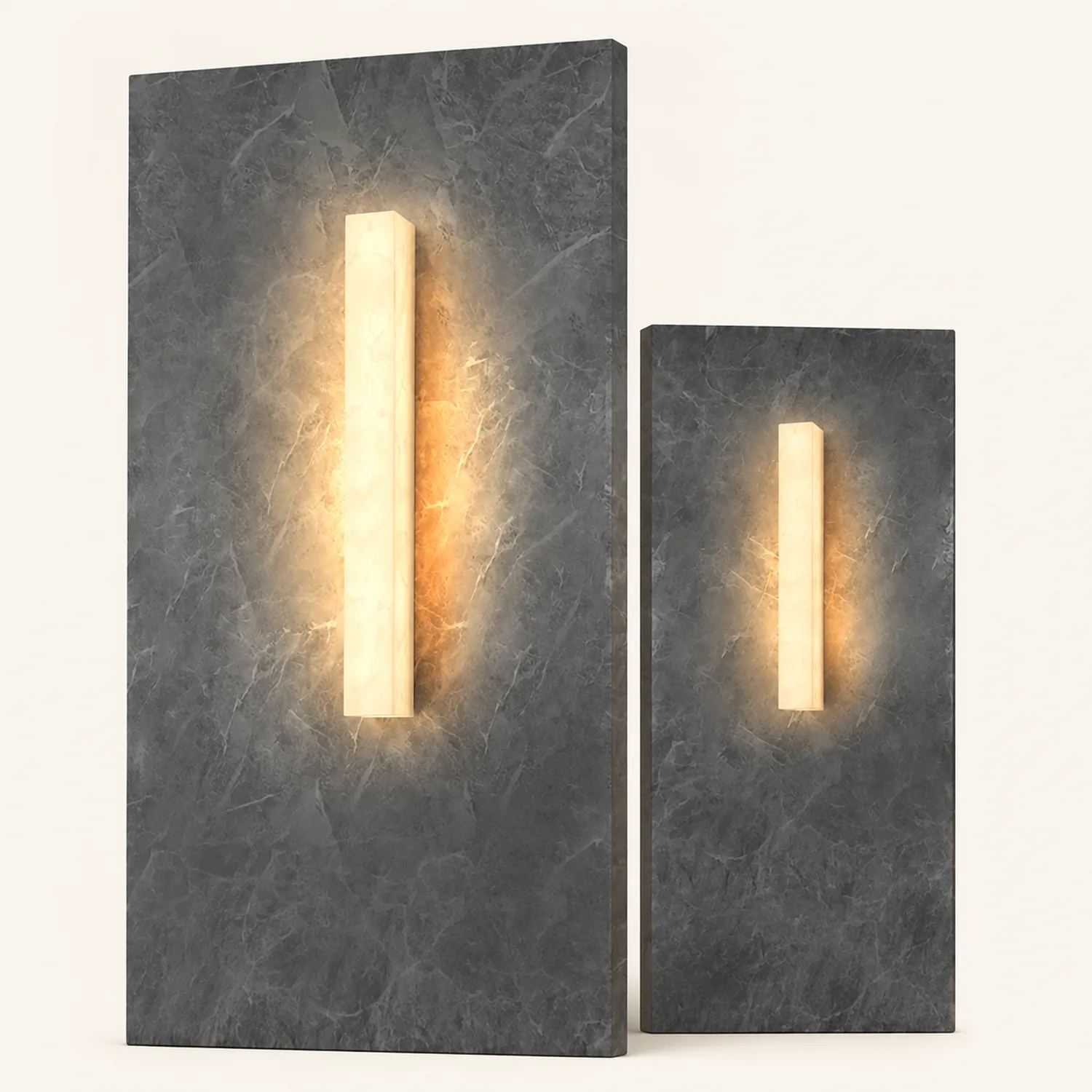 Edge Modern Rectangular Resin Outdoor Wall Lamp, White - Lumpaz