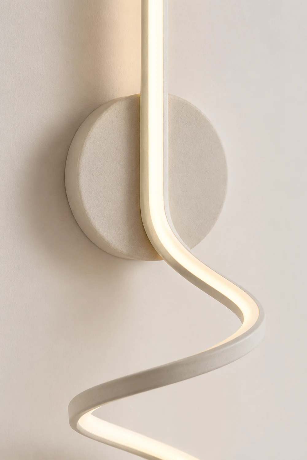 Modern LED Art Interior Wall Light Spiral, Black & White - Lumpaz