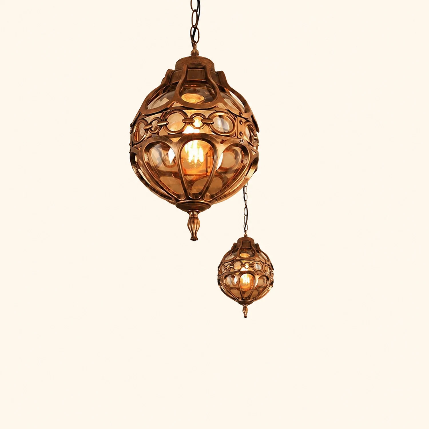 Alessio Loft Sphere Vintage Farmhouse Rustic Pendant Light Black/Bronze Dining Room - Lumpaz