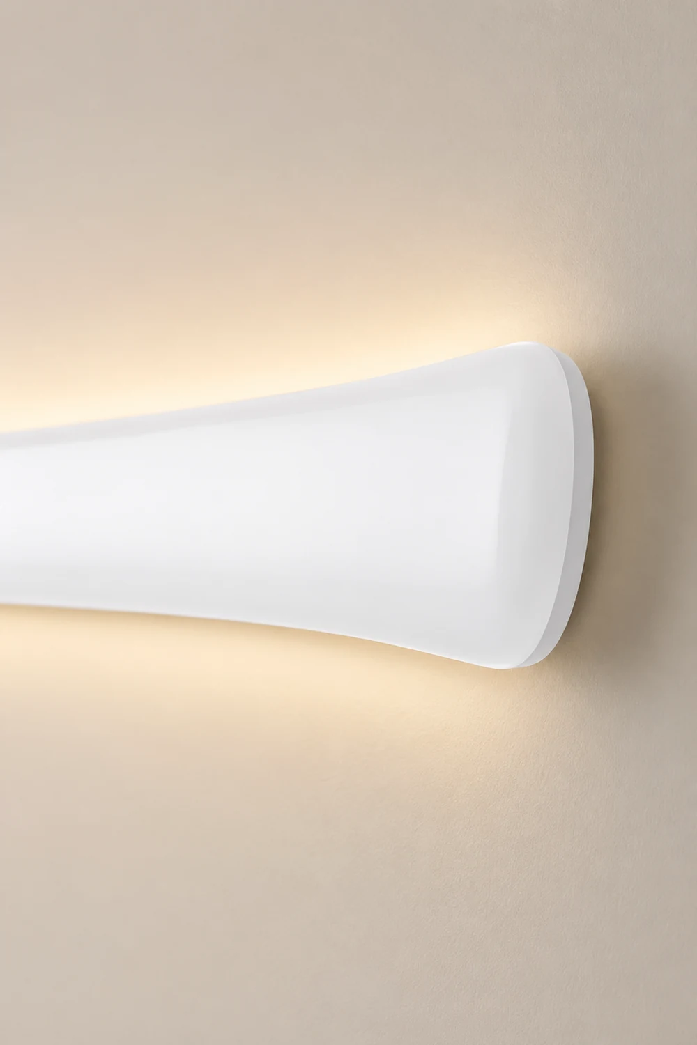Edge White Mirror Front Vanity Wall Lamp, Acrylic - Lumpaz