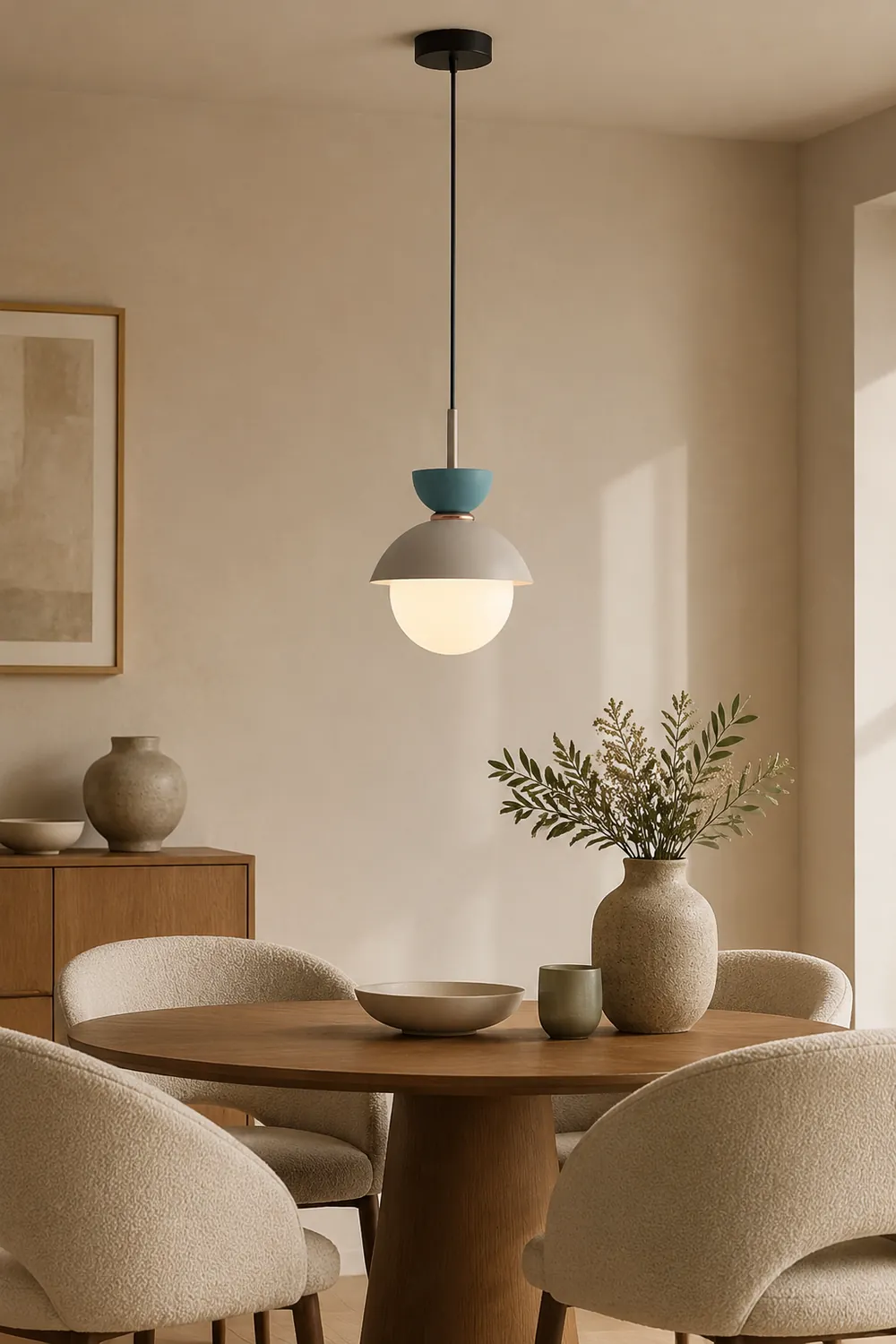 Cairns Nordic Metal Colorful Globe Pendant Light, Bedroom - Lumpaz
