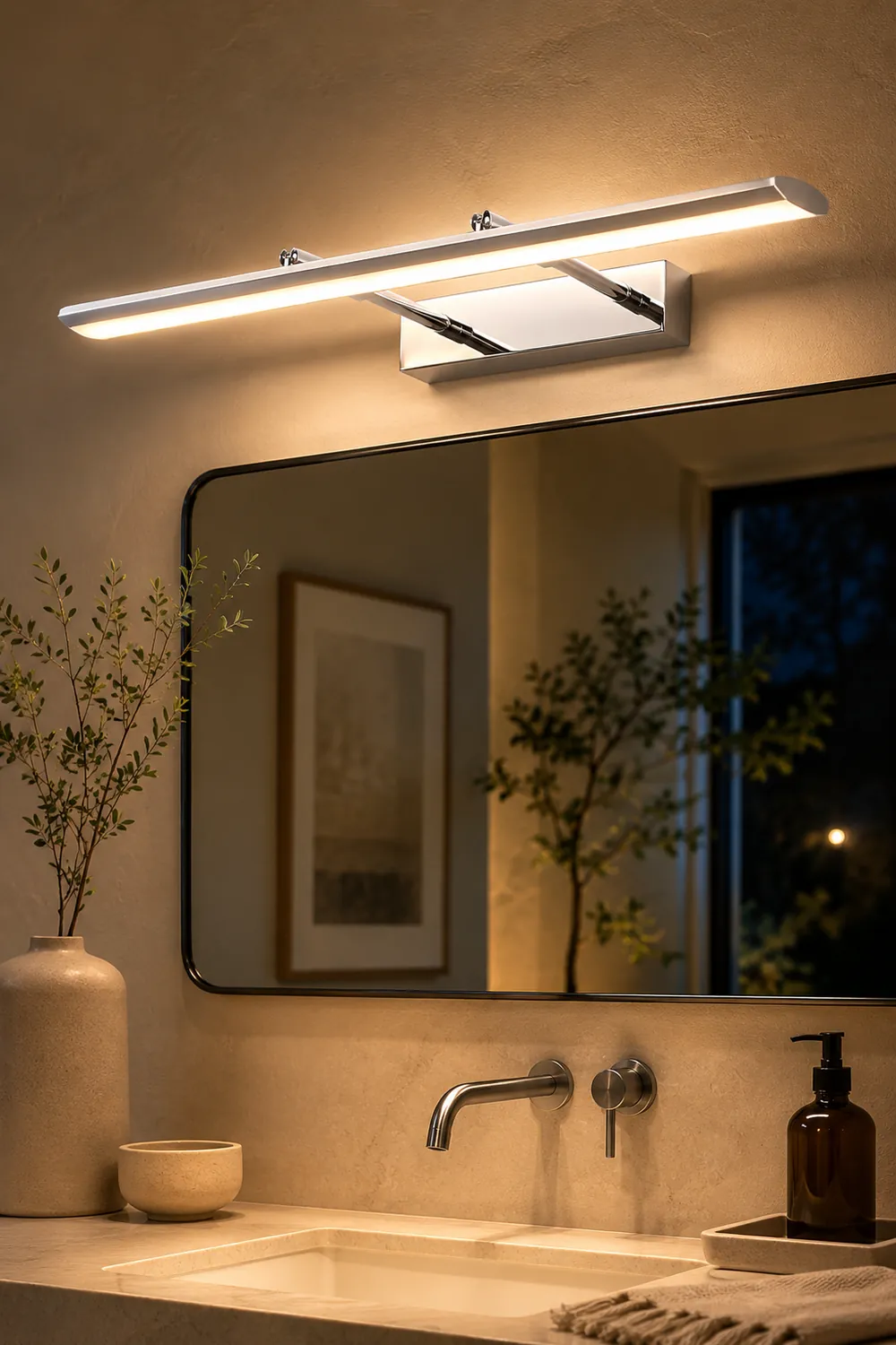 Leigh Modern Rectangular Wall Lamp,Black/Silver - Lumpaz
