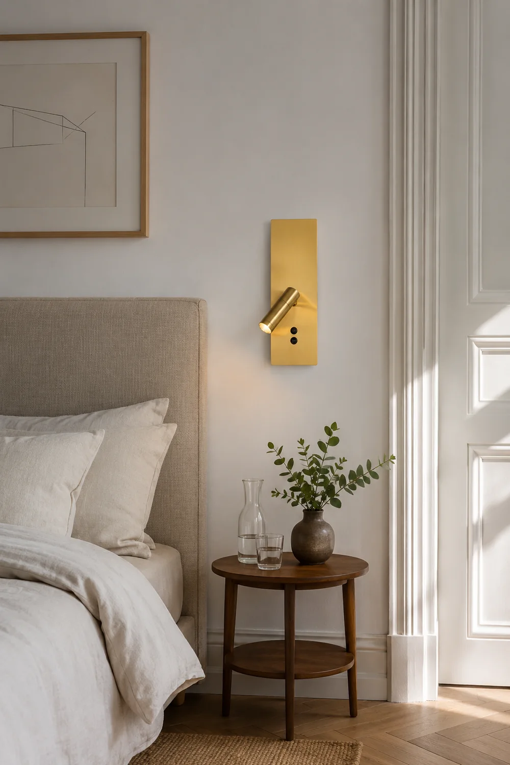 Orr Modern Flashlight Metal/Acrylic Wall Lamp Spotlight, Gold/Black/White - Lumpaz