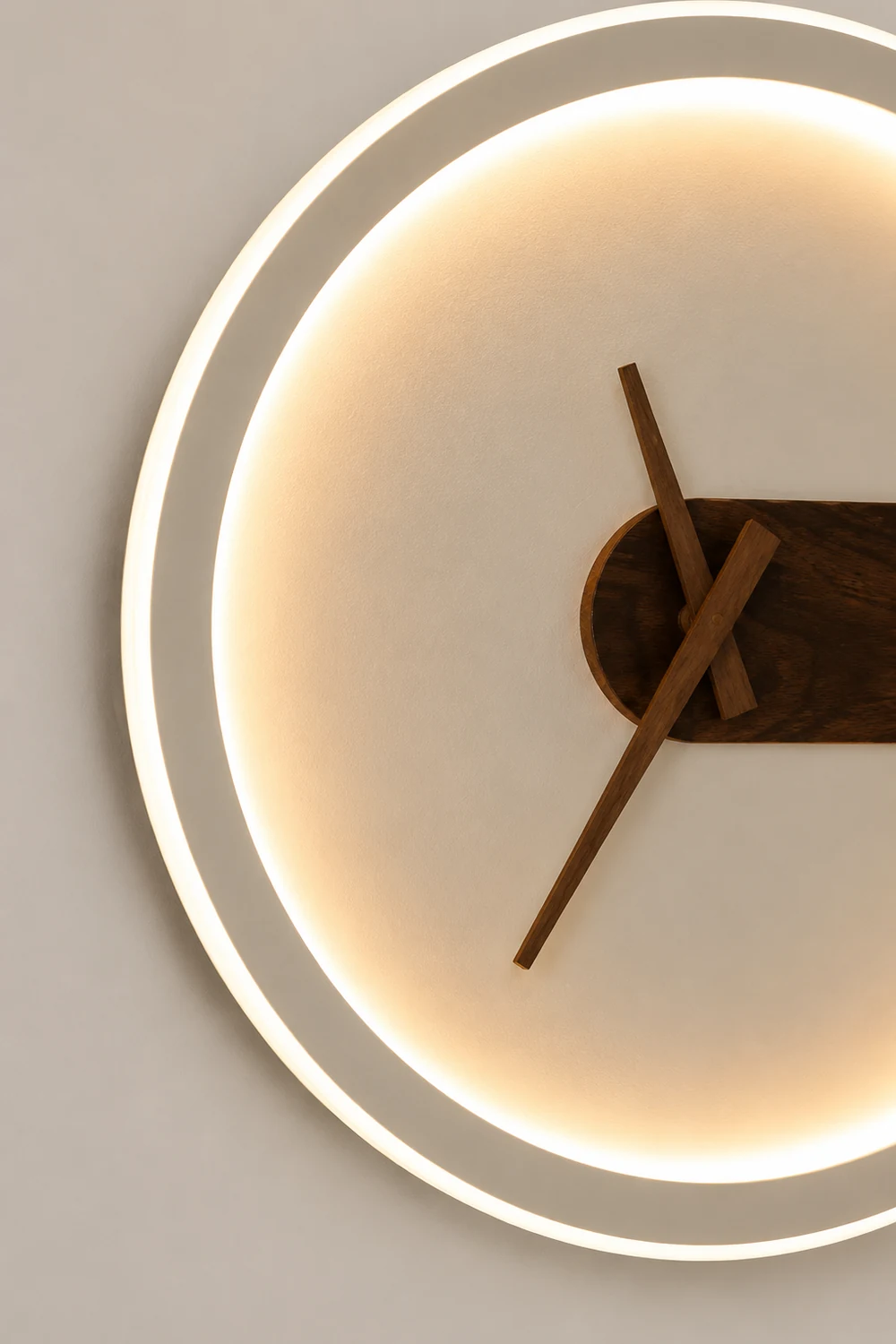 Nielsen Modern Clock Design Wall Lamp, 3 Color - Lumpaz