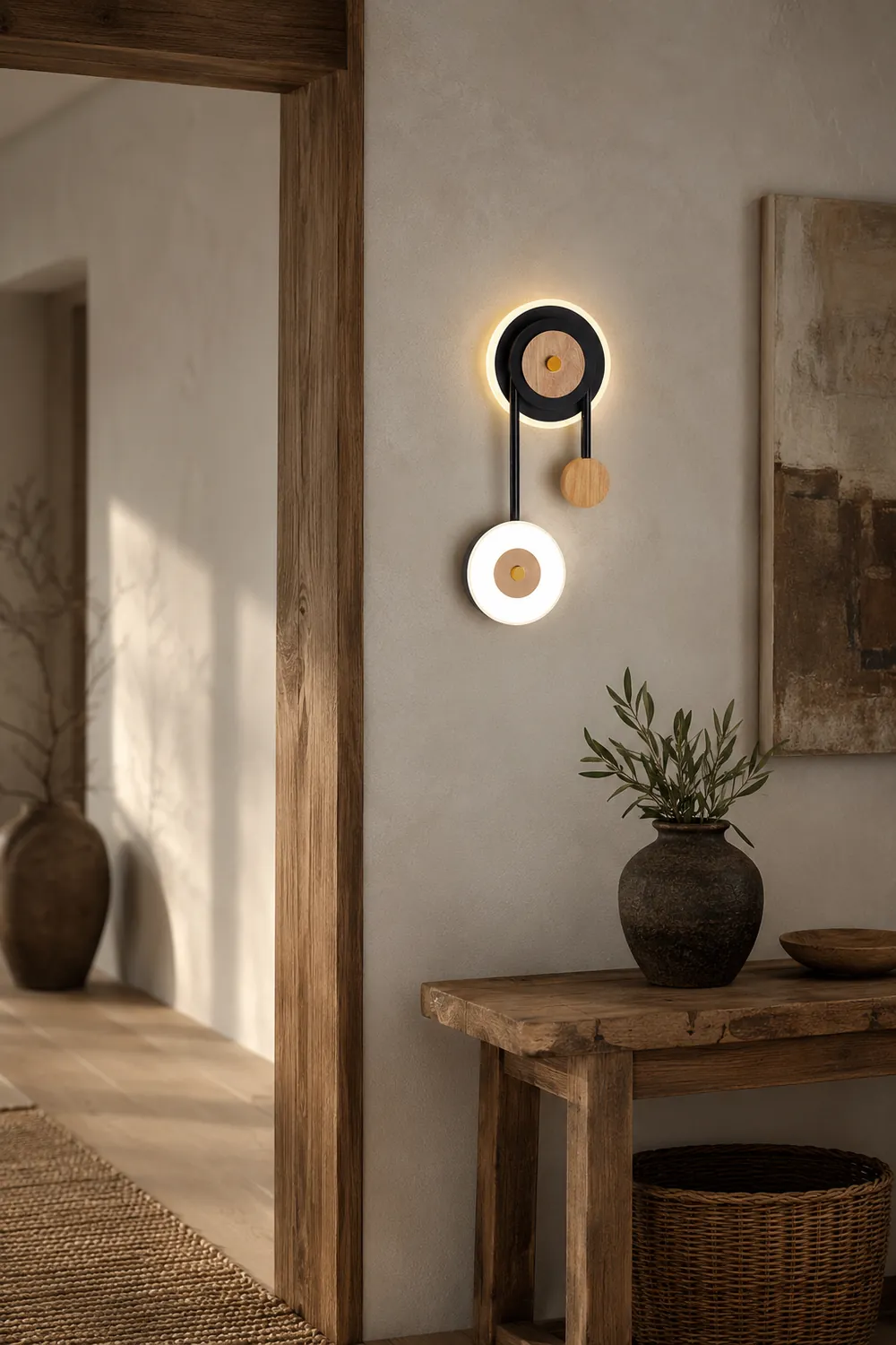 Nielsen 2 Light Decorative Wall Sconce Black, Wood - Lumpaz