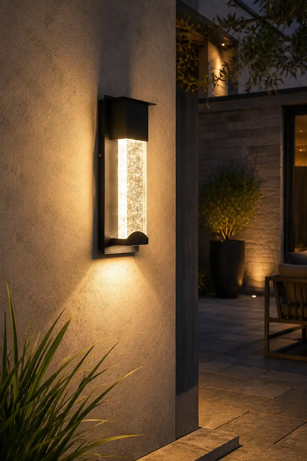 Orr Outdoor Wall Lamp, Steady/Sensor Lights - Lumpaz